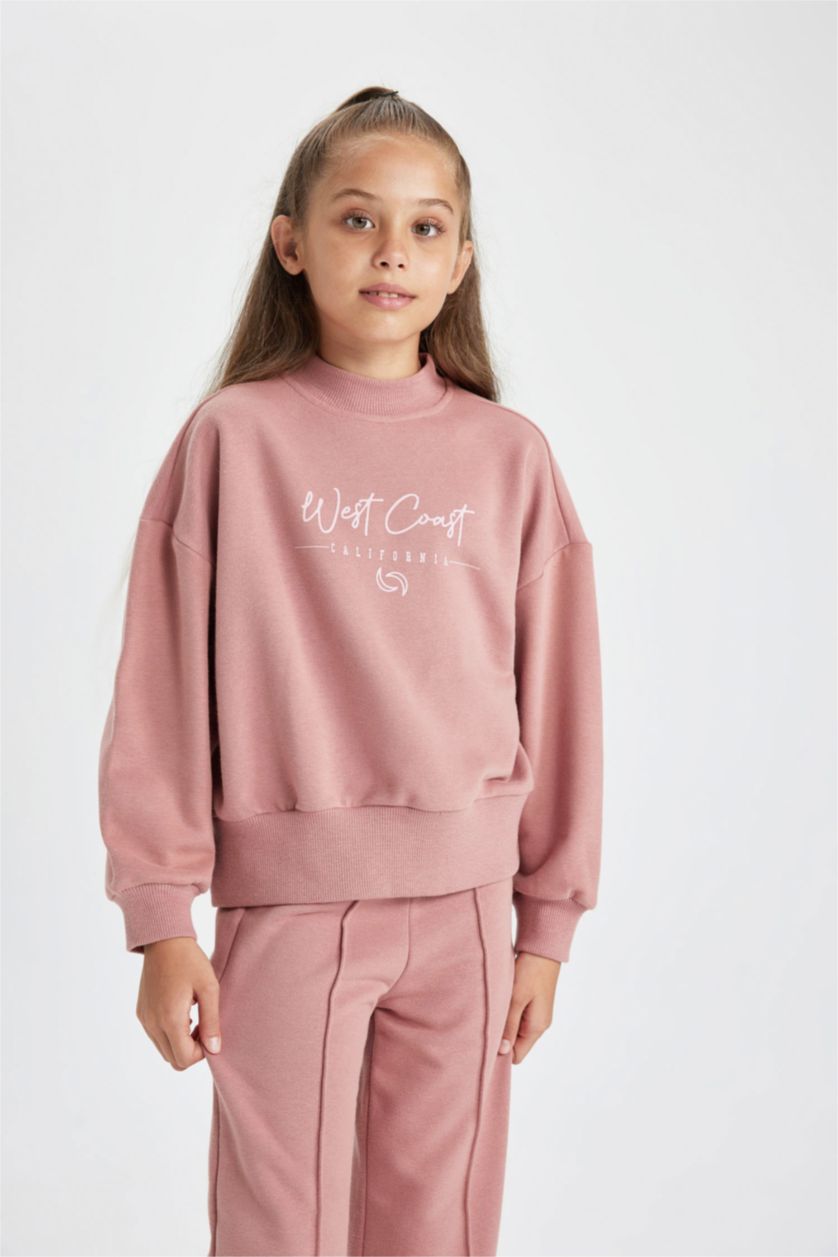 FILLES Bordeaux Ensemble En Tricot Tissu Sweat Épais 2 Fille