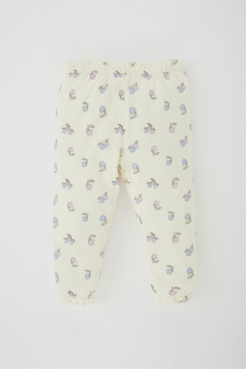 BÉBÉ FILLE Écru Ensemble Pyjama Coupe Régulière Col Rond Pour BéBé Fille  À Manches Longue - 2 Pièces