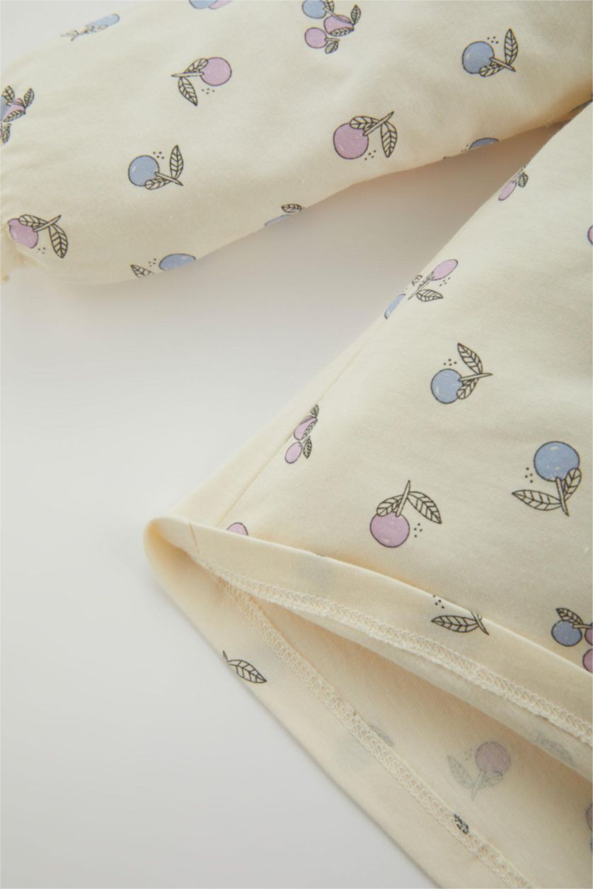 BÉBÉ FILLE Écru Ensemble Pyjama Coupe Régulière Col Rond Pour BéBé Fille  À Manches Longue - 2 Pièces