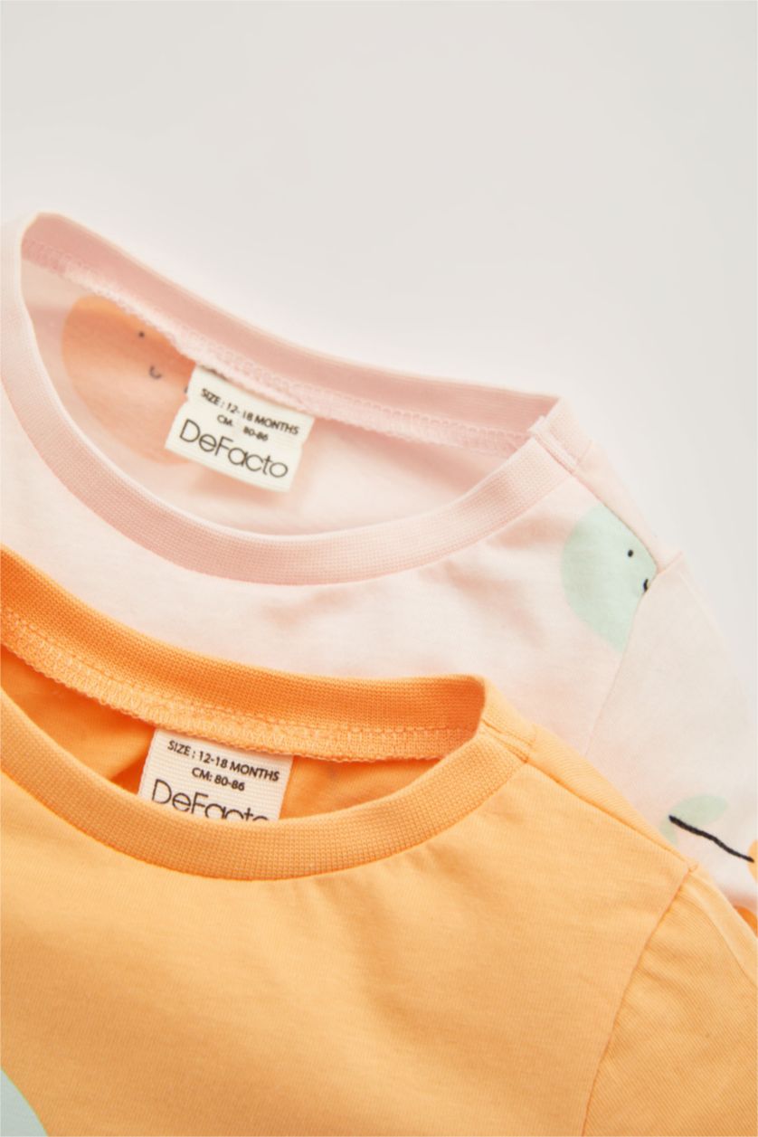 BÉBÉ FILLE Rose Pyjamas En Tricot Col Ras Du Cou Fruit Manche Longue 4 BéBé Fille