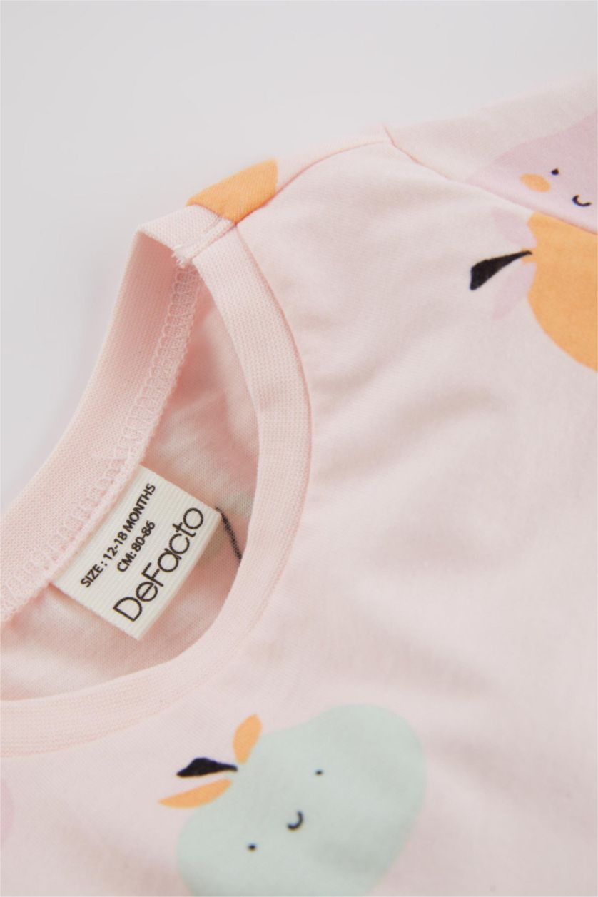 BÉBÉ FILLE Rose Pyjamas En Tricot Col Ras Du Cou Fruit Manche Longue 4 BéBé Fille