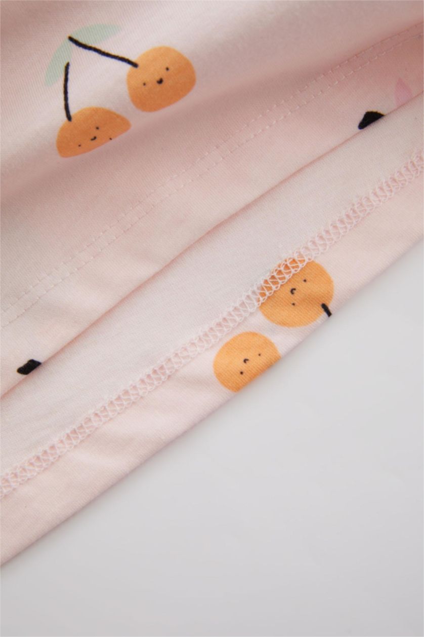 BÉBÉ FILLE Rose Pyjamas En Tricot Col Ras Du Cou Fruit Manche Longue 4 BéBé Fille