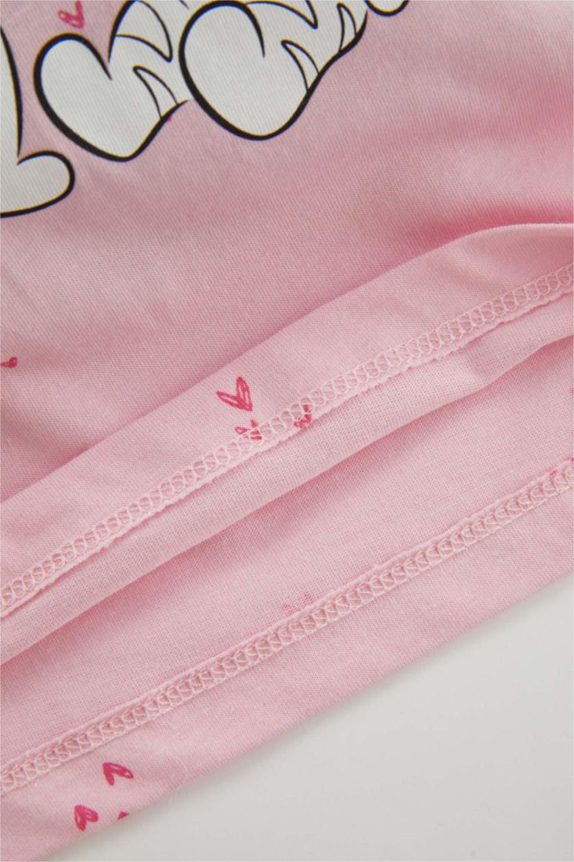 BÉBÉ FILLE Rose Ensemble Pyjama Coupe Régulière Imprimé Winnie The Pooh Col Rond à Manches Longues Pour BéBé Fille - 2 Pièces