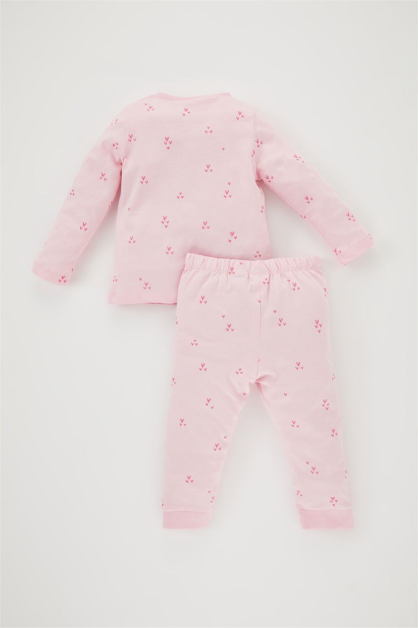 BÉBÉ FILLE Rose Ensemble Pyjama Coupe Régulière Imprimé Winnie The Pooh Col Rond à Manches Longues Pour BéBé Fille - 2 Pièces