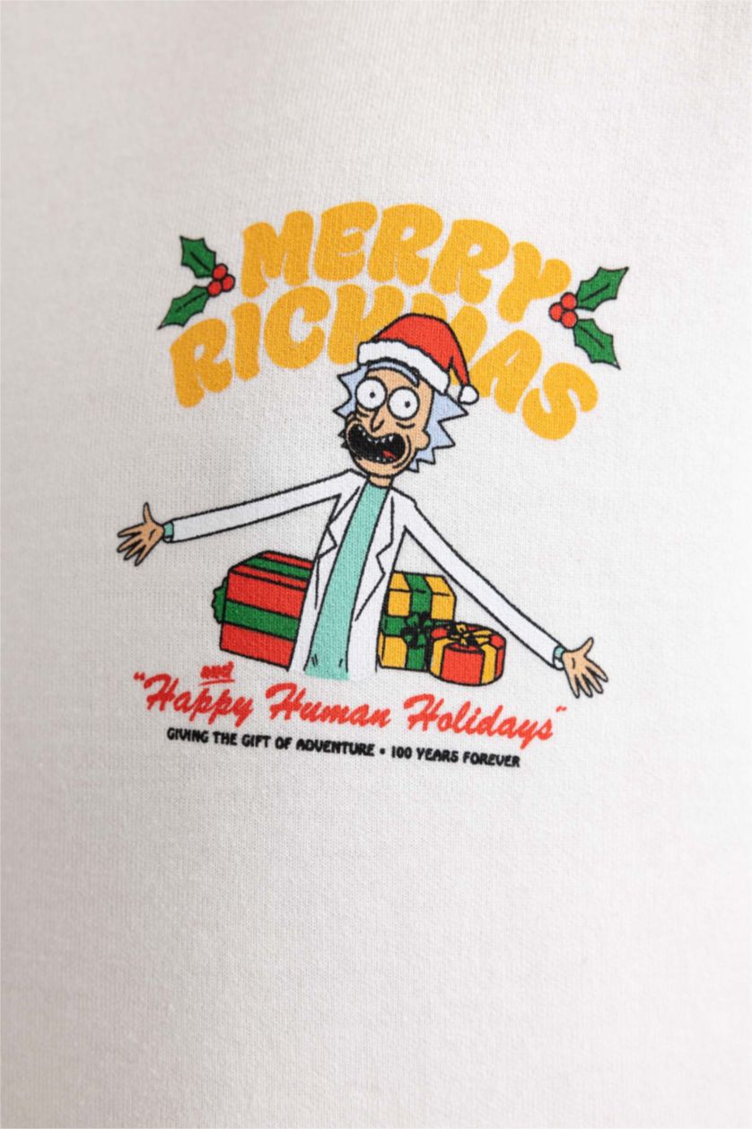 Erkek Ekru Comfort Fıt Kısa Kollu Tişört