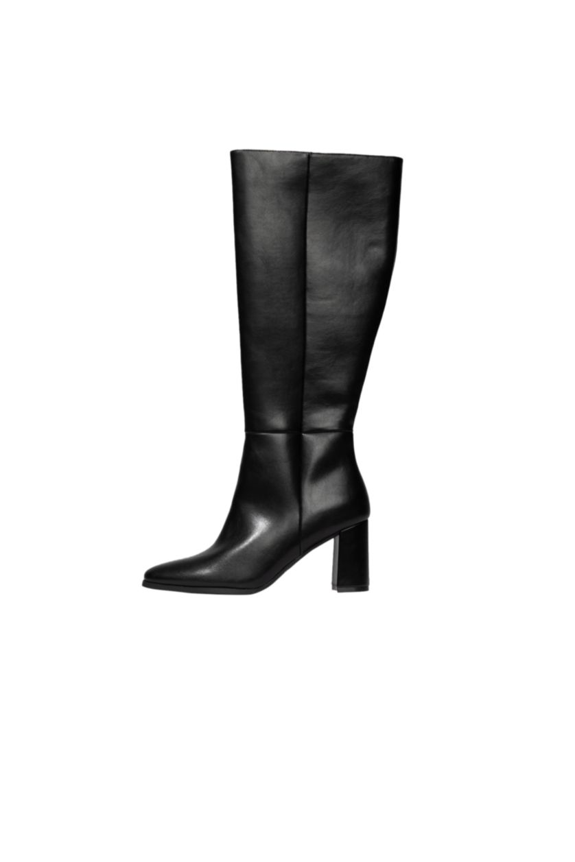 FEMME Noir Bottes Cuir Synthétique à Semelle Compensée à Fermeture Éclair Pour Femme