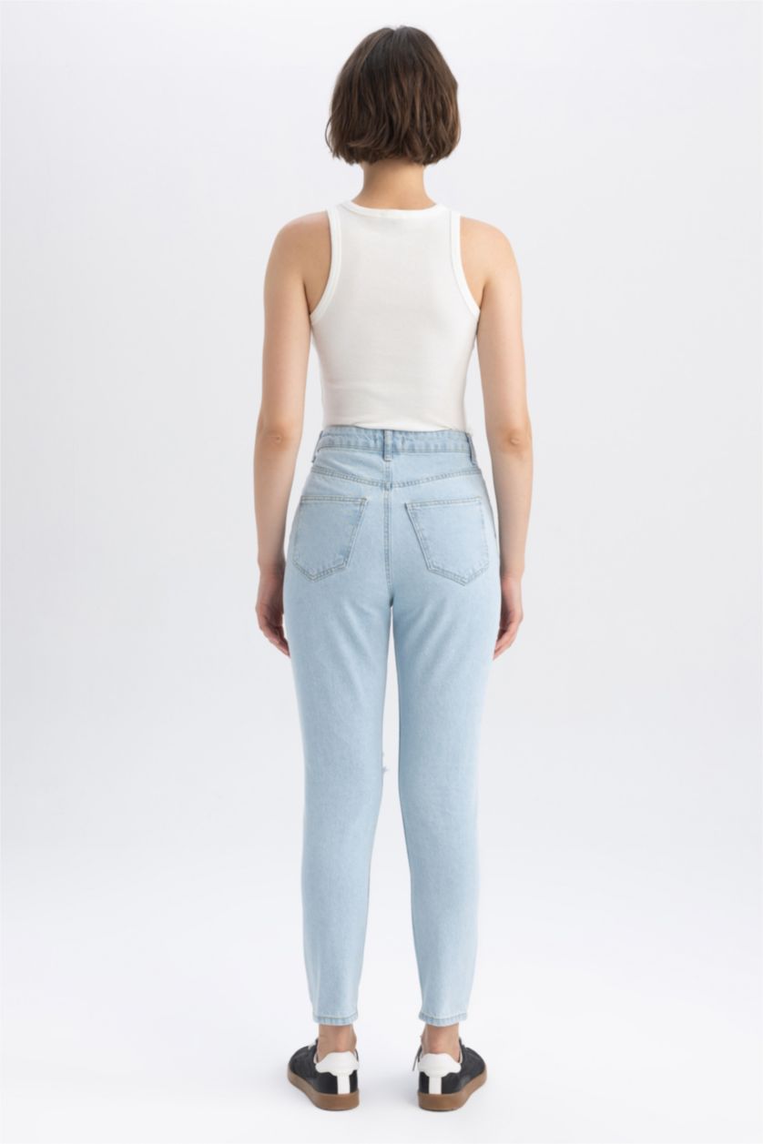 Woman Light Blue Lina Comfort Fit High Waist Skinny Leg Jeans