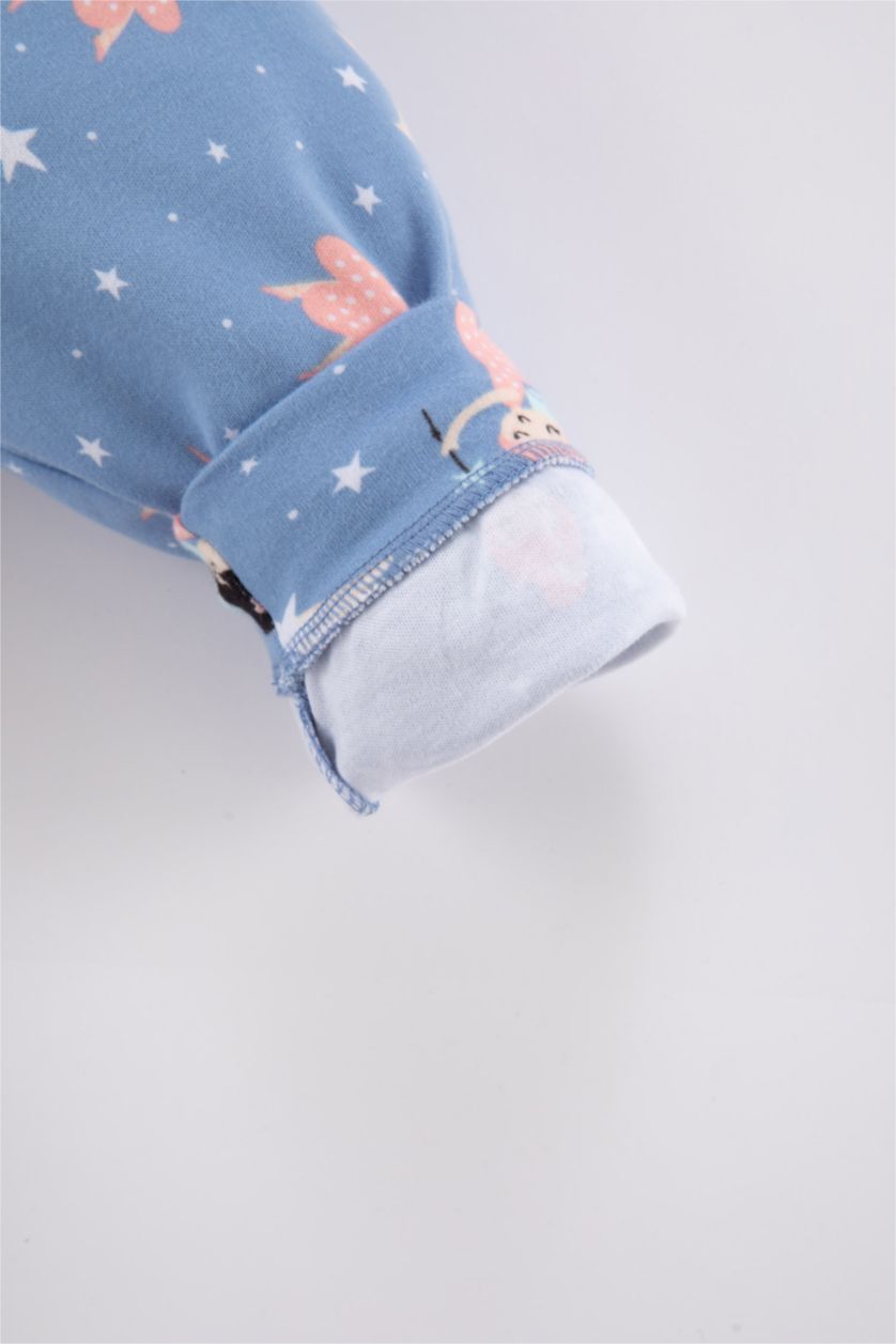 BABY GIRL Blue 2 piece Regular Fit Crew Neck Knitted Pyjamas