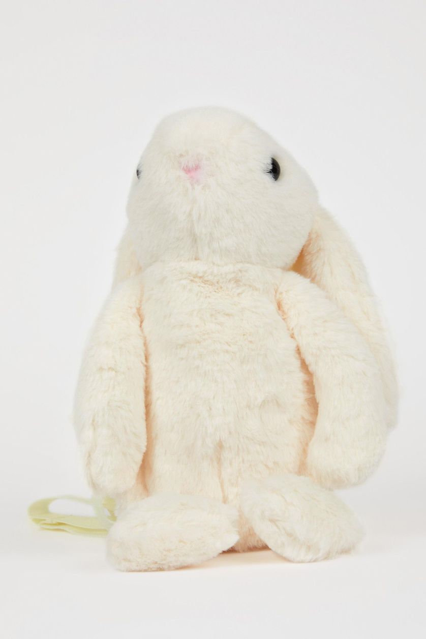 Kız Çocuk - Genç Kız Bej Pelüş Sırt Çantası Kız Çocuk