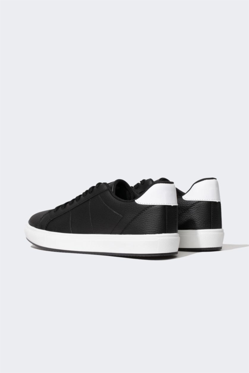 HOMME Noir Basket à Semelle Plate Pour Homme