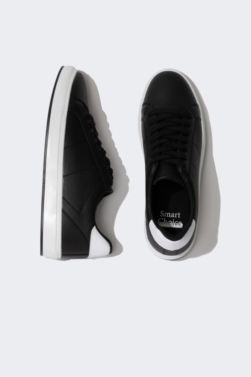 HOMME Noir Basket à Semelle Plate Pour Homme