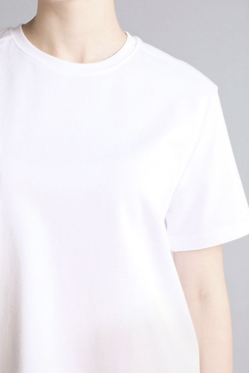 Kadın Beyaz Regular Fıt Basıc Premium Tişört