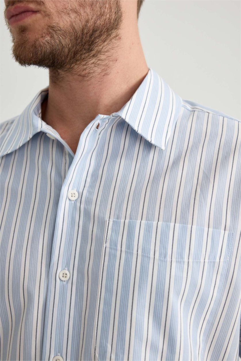 MAN White Relax Fit Cotton Long Sleeve Shirt