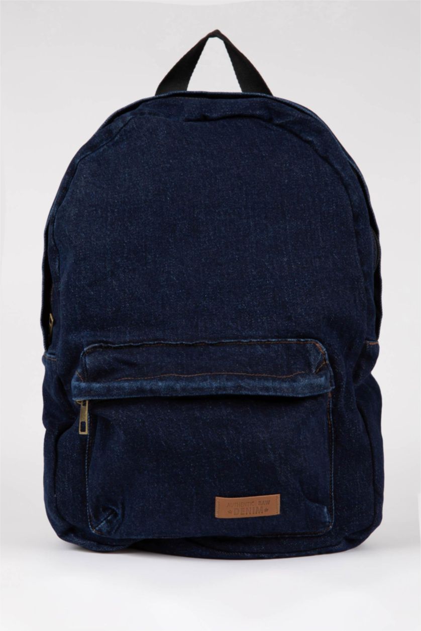 MAN Blue Unisex Jean School Backpack