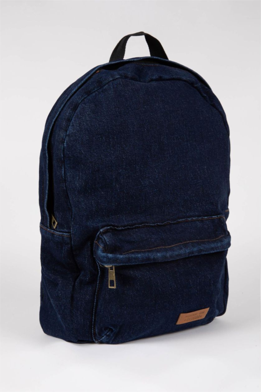 MAN Blue Unisex Jean School Backpack