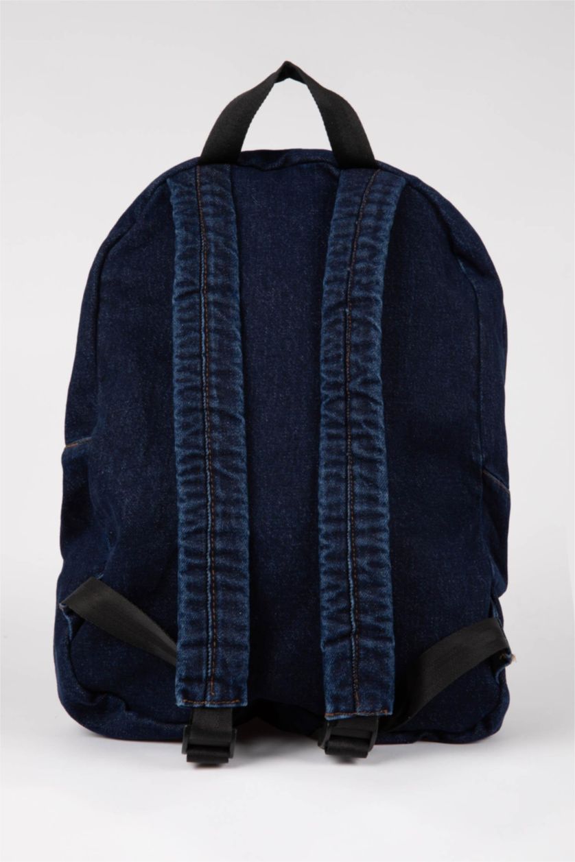 MAN Blue Unisex Jean School Backpack