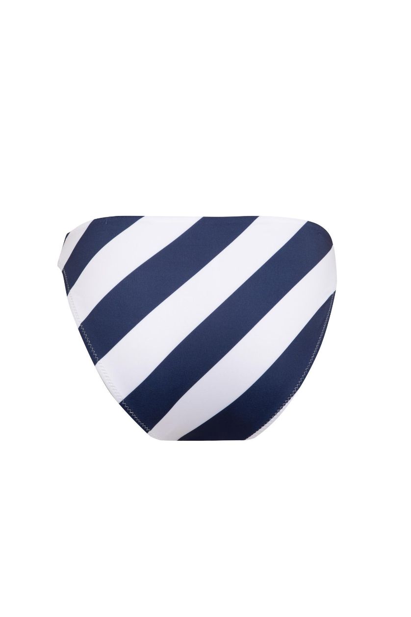 Kadın Lacivert Regular Fit Çizgili Bikini Altı