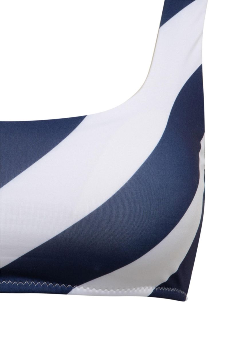 Woman NAVY Fall in Love Regular Fit Striped Bikini Top