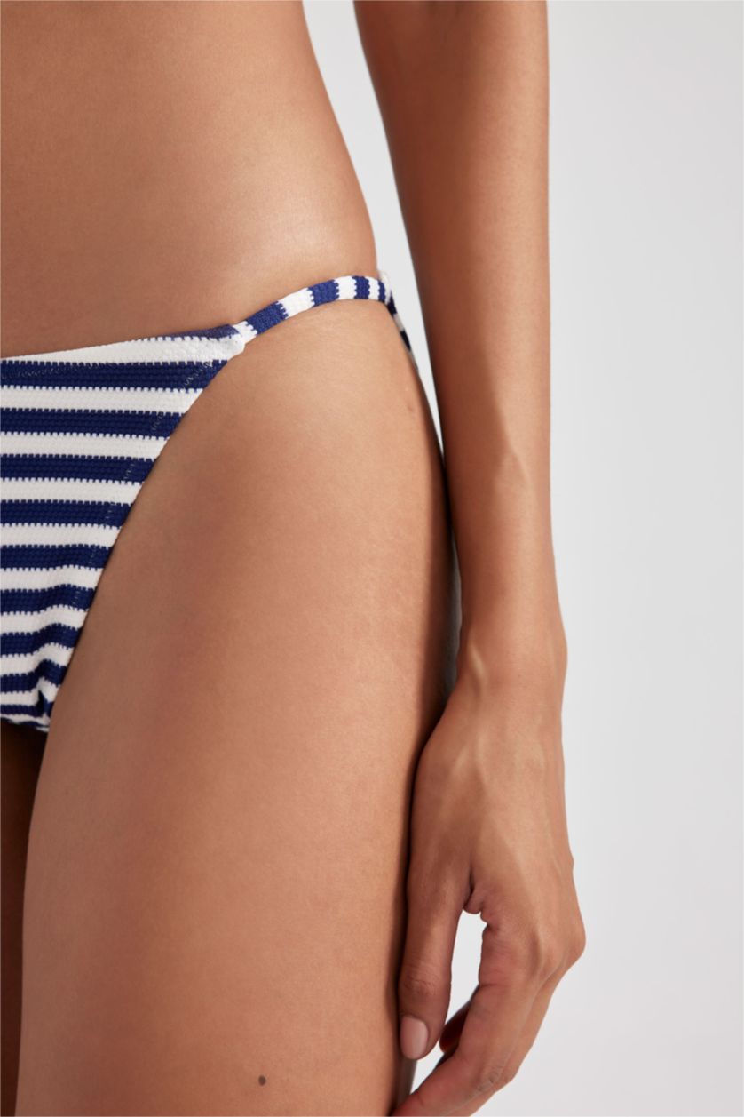 Woman NAVY Regular Fit Striped Bikini Bottom