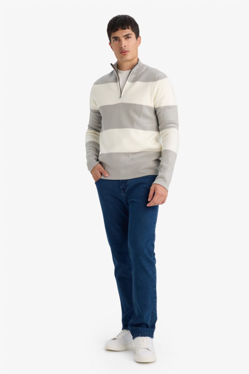 MAN Light Grey Standard Fit Knitwear Pullover