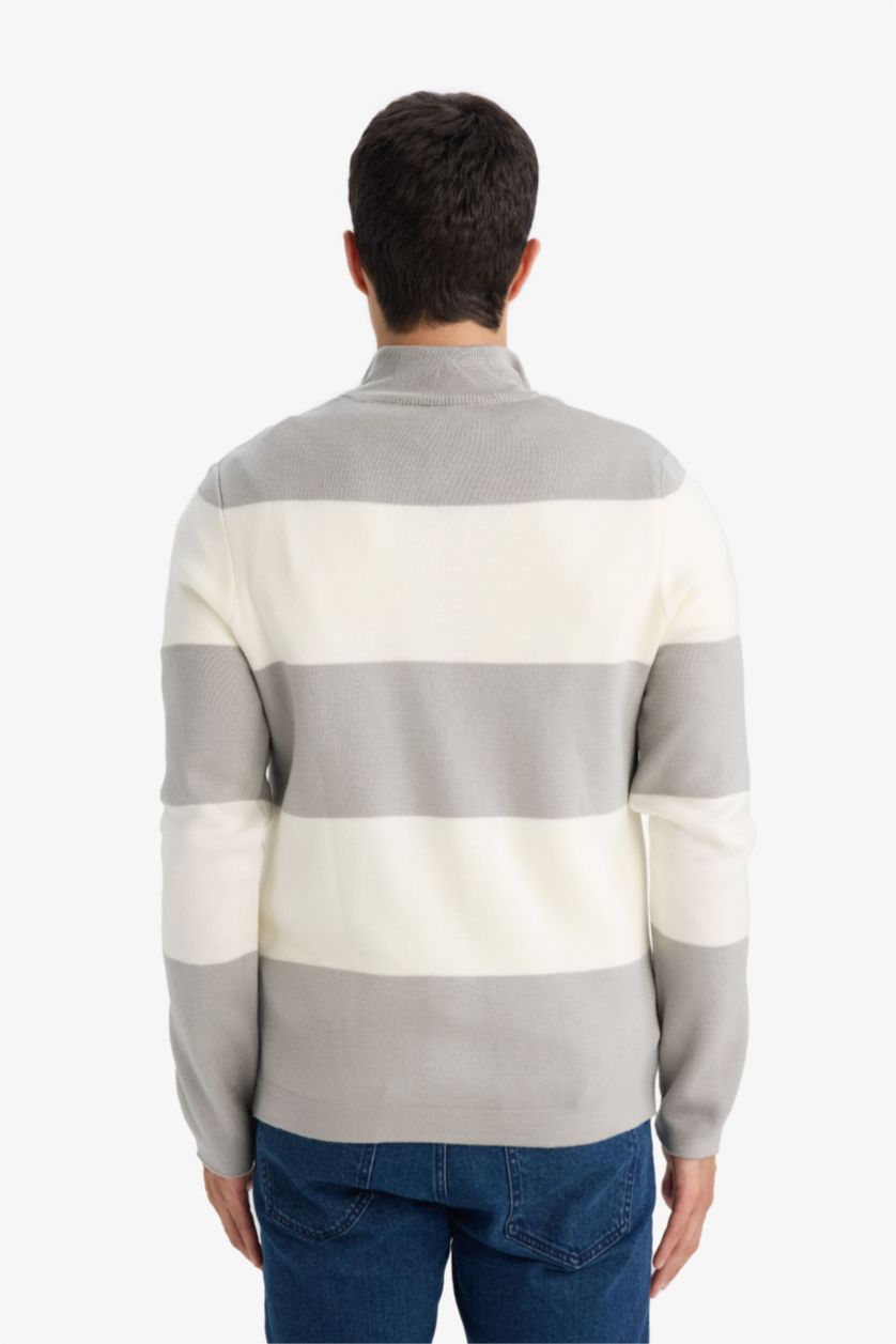 MAN Light Grey Standard Fit Knitwear Pullover