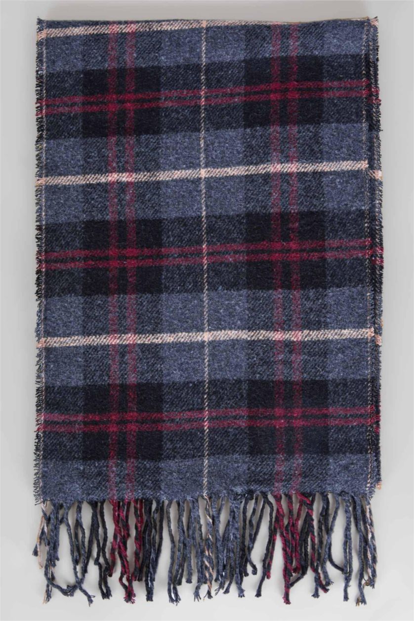 MAN Grey Man Plaid Scarf