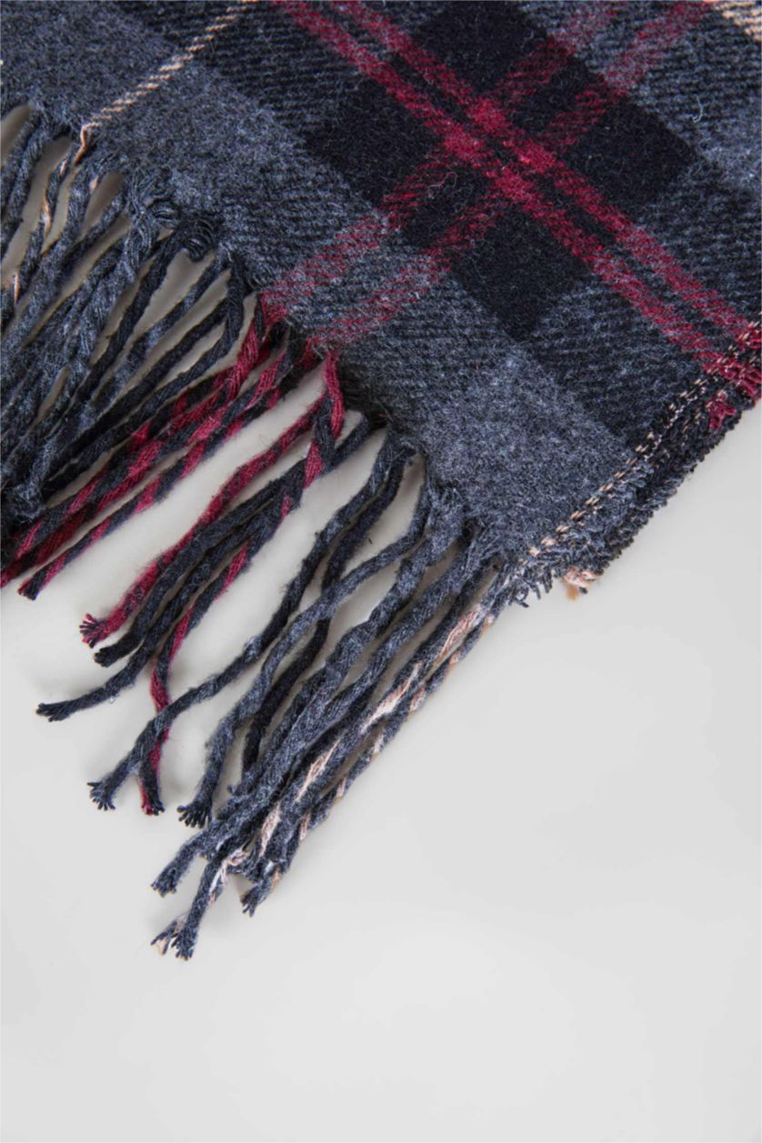 MAN Grey Man Plaid Scarf