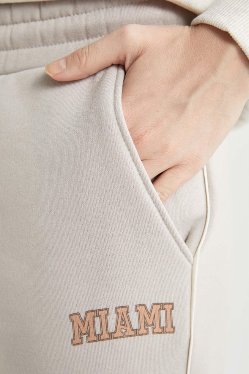 حريمي اللون الحجري بنطلون سويت بانتس تقيل قصة عادية بجيب