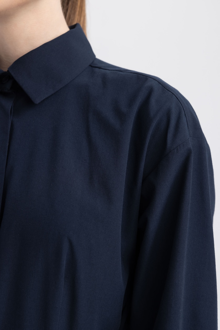 Woman NAVY Poplin Dress