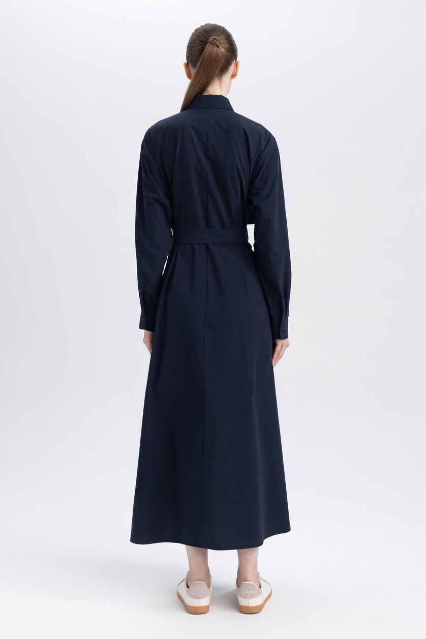 Woman NAVY Poplin Dress