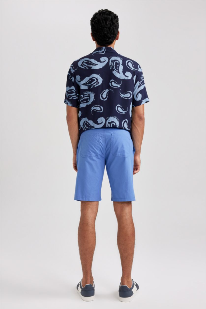 MAN Blue Regular Fit Bermuda