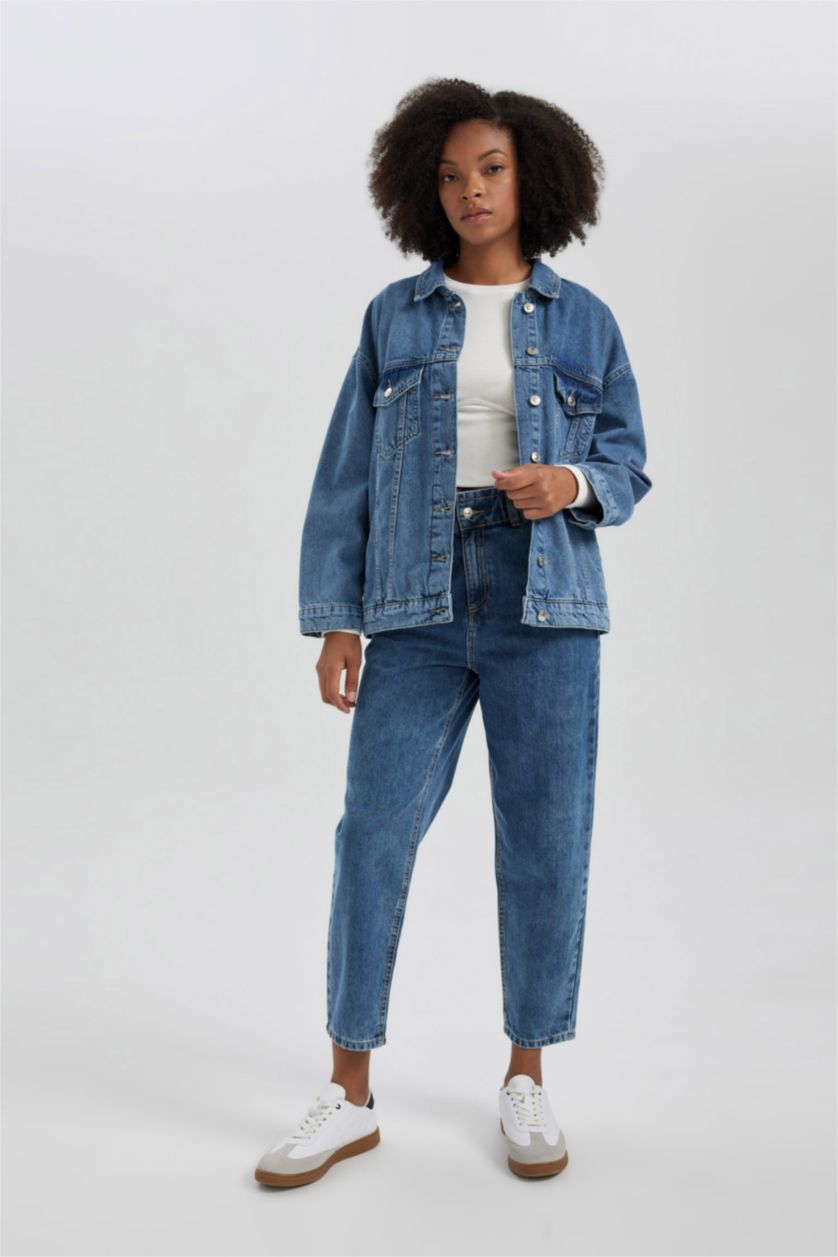 WOMAN Blue Oversize Fit Jean Jacket