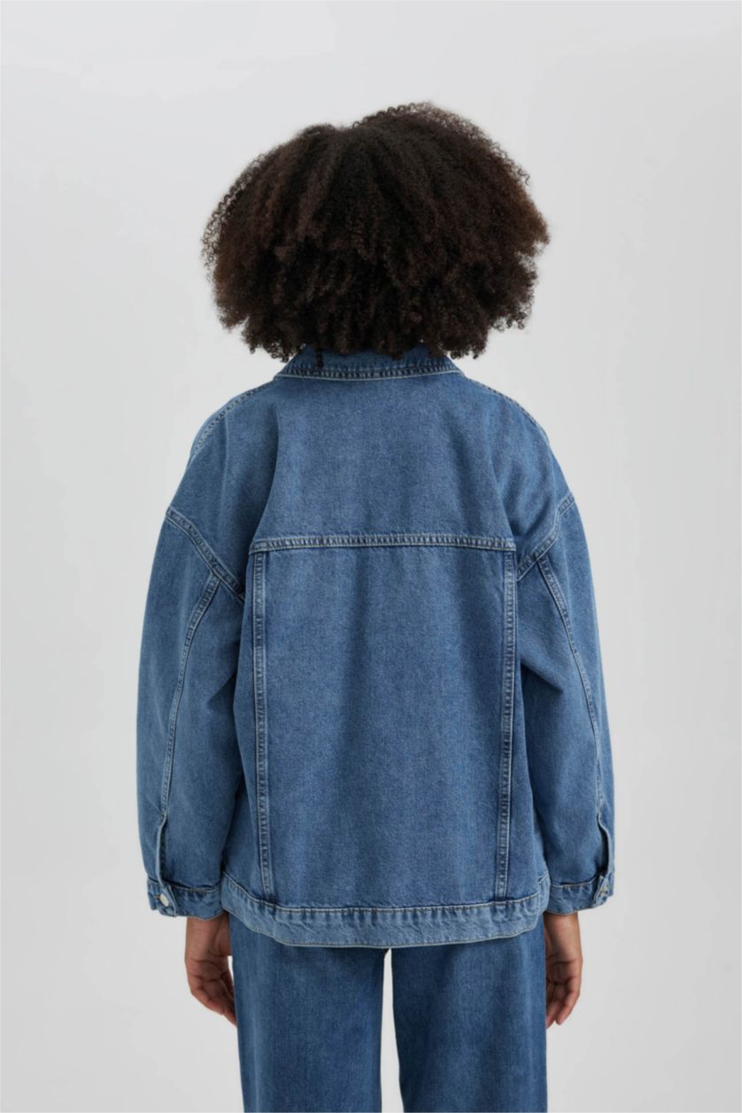 WOMAN Blue Oversize Fit Jean Jacket