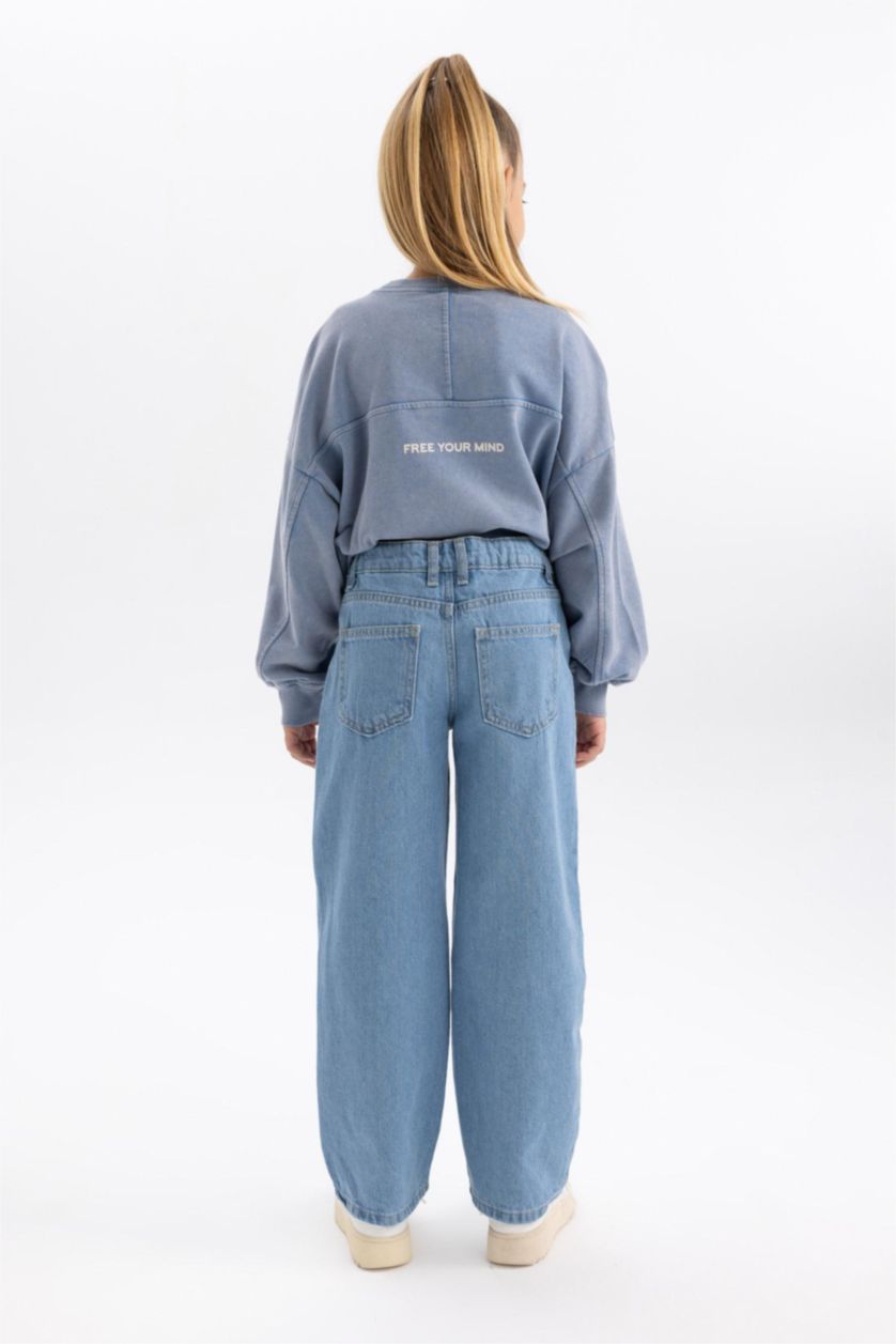 GIRLS & TEENS Blue Girl Wide Leg Trousers
