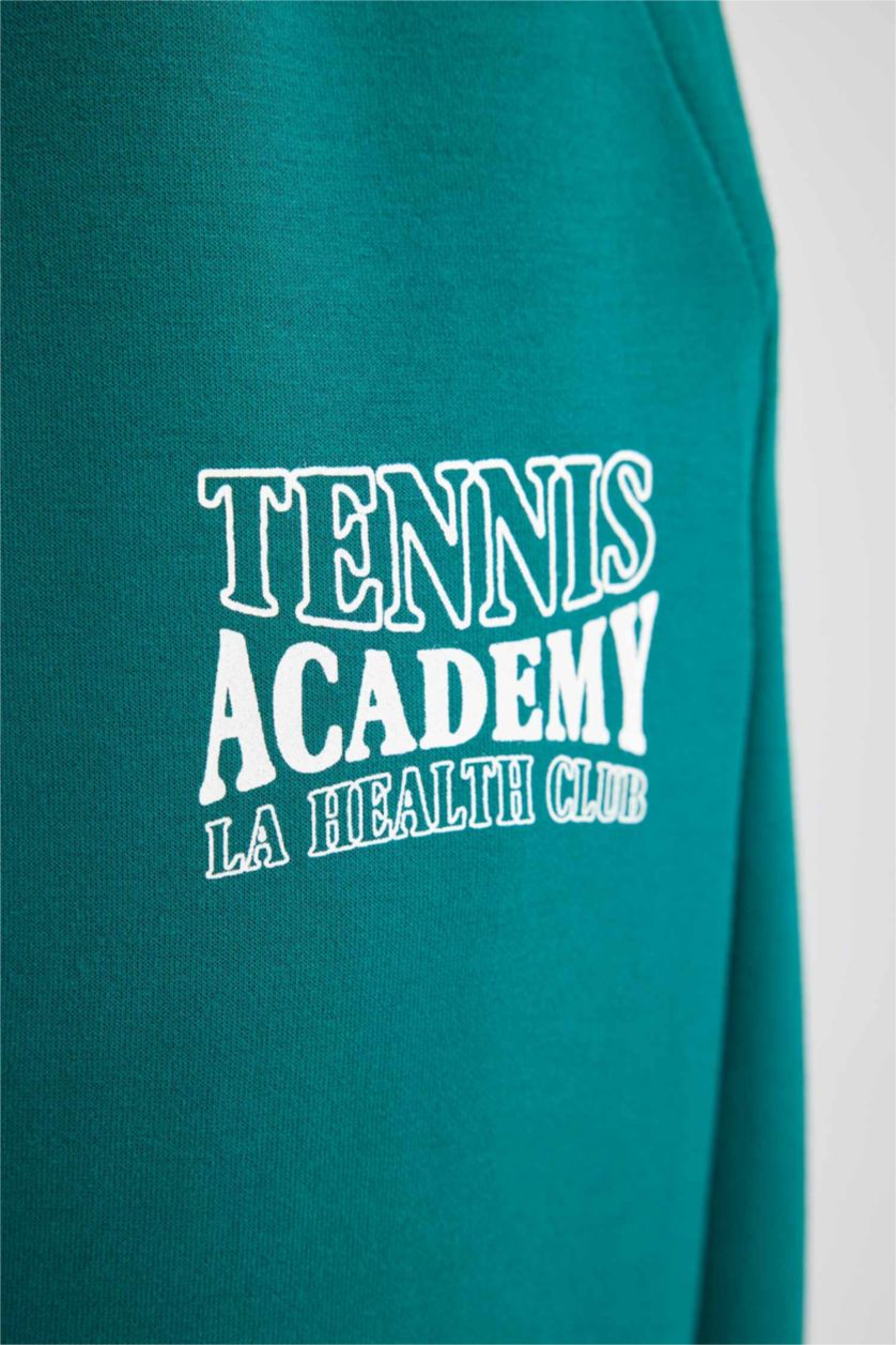 حريمي أخضر بنطلون سويت بانتس قماش سكوبا قصة عادية من DeFactoFit