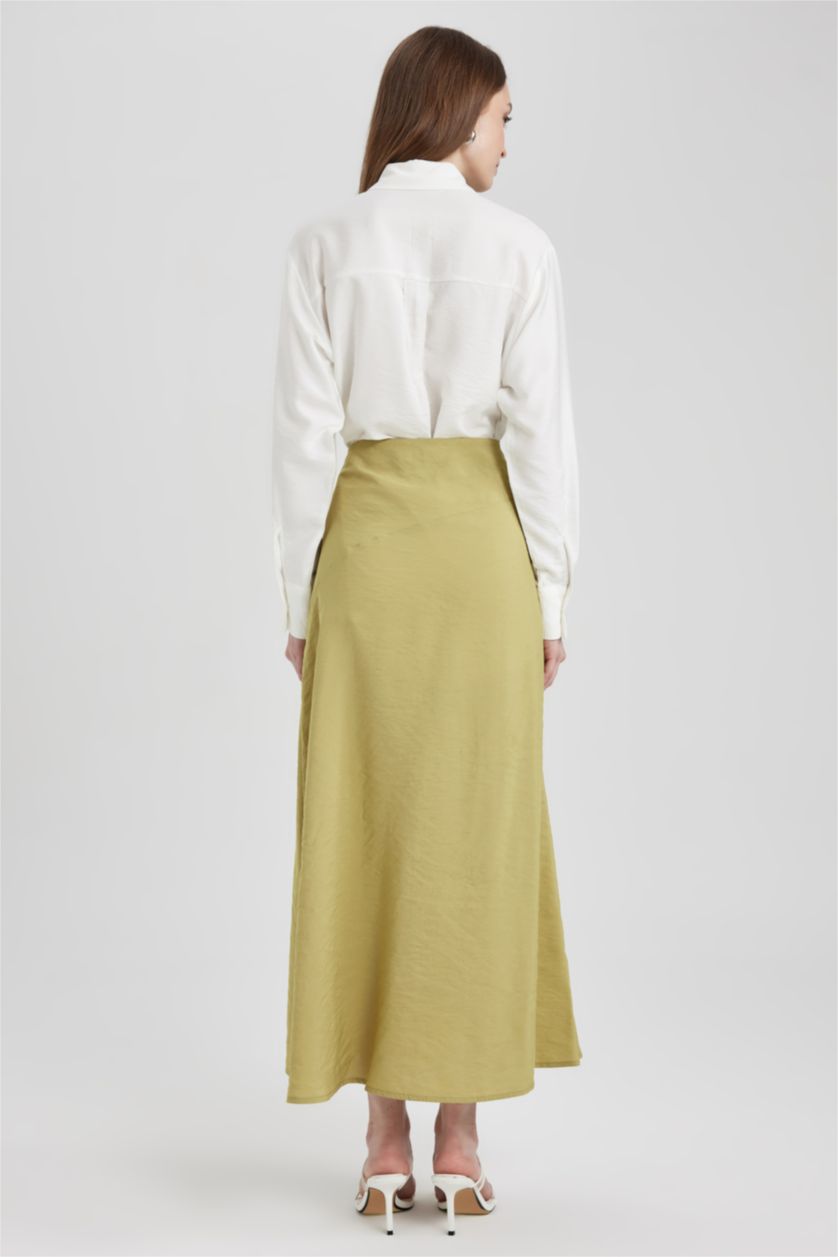 FEMME Vert Jupe longue de type A-line