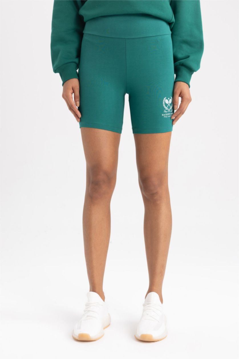 حريمي أخضر ليجن بايكر قصير قطن من DeFactoFit