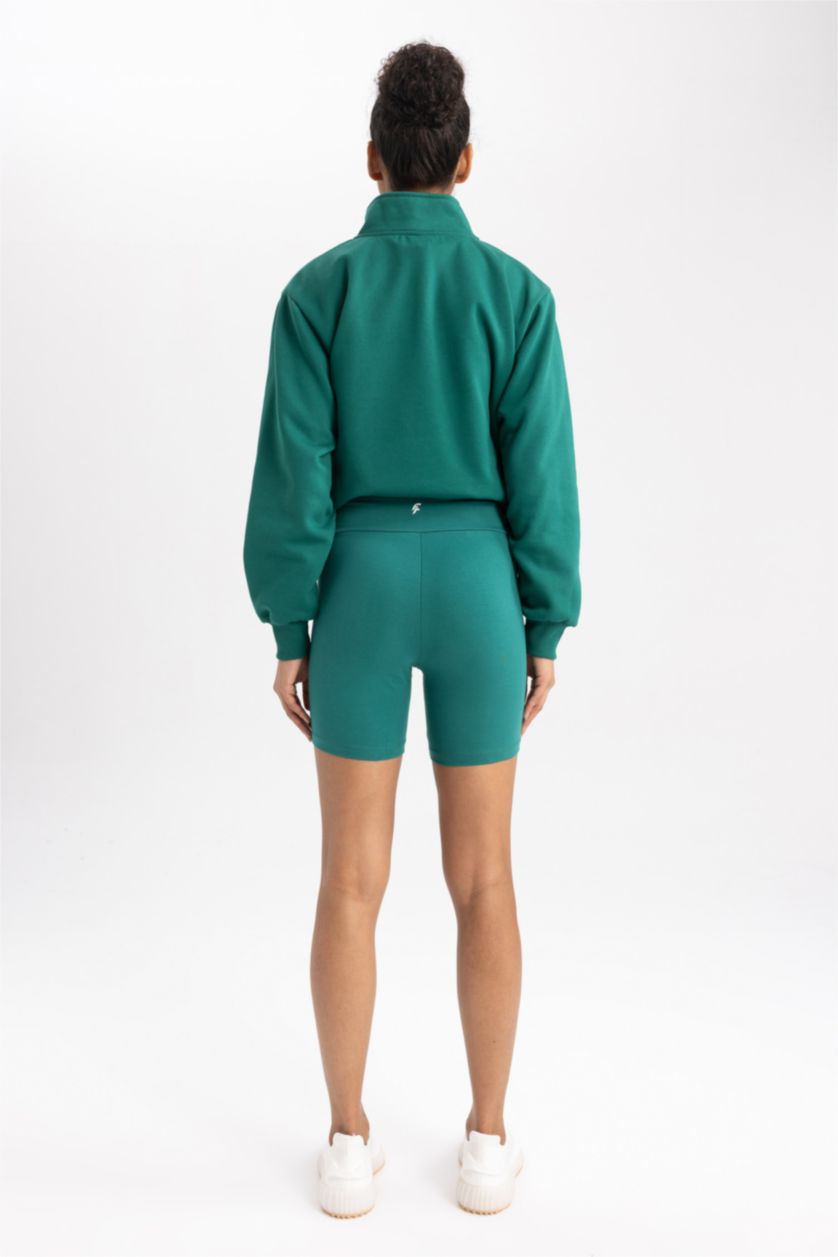 حريمي أخضر ليجن بايكر قصير قطن من DeFactoFit