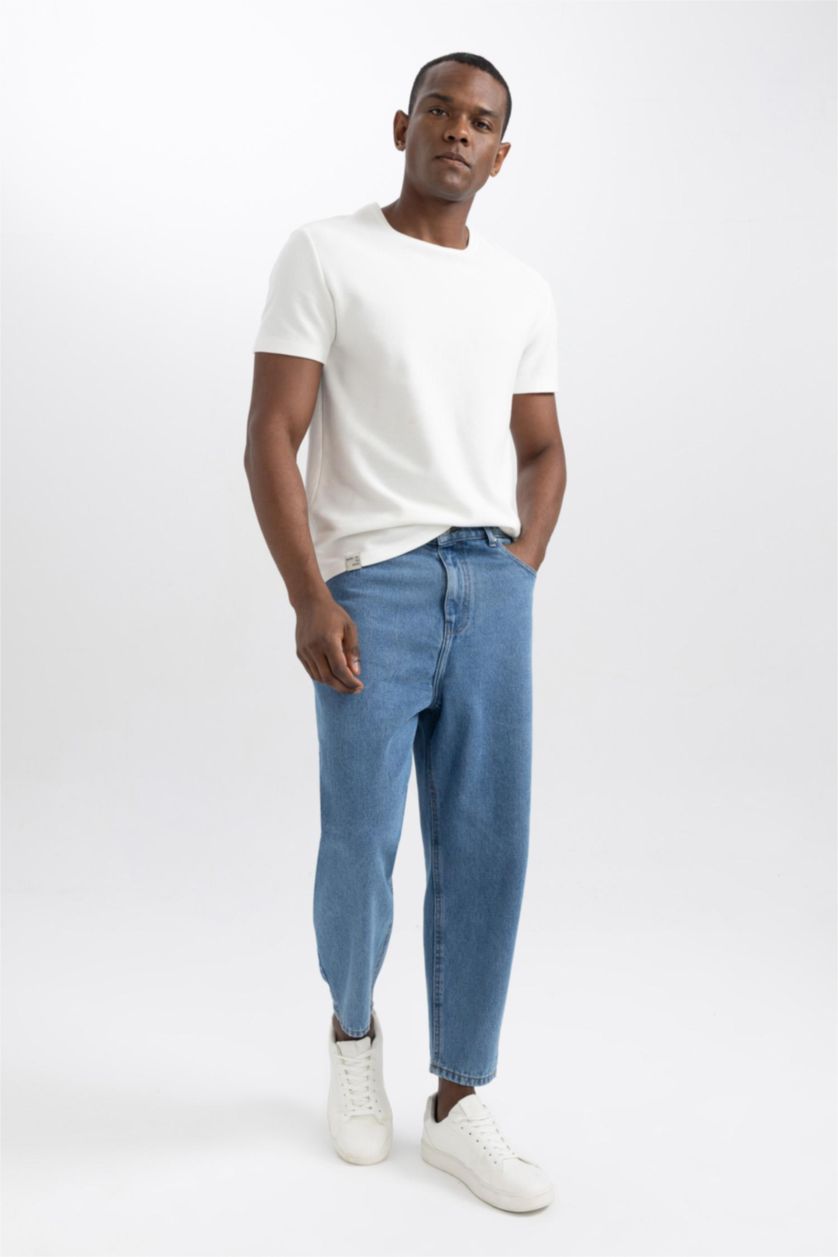 HOMME BLEU Clair Pantalon Coupe Ballon