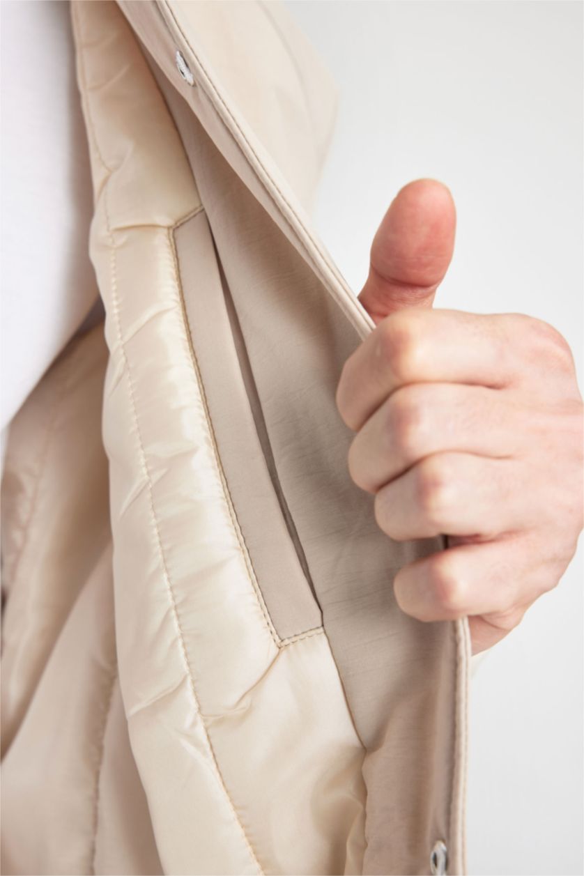 رجال بيج جاكيت قصة مريحة برقبة بولو