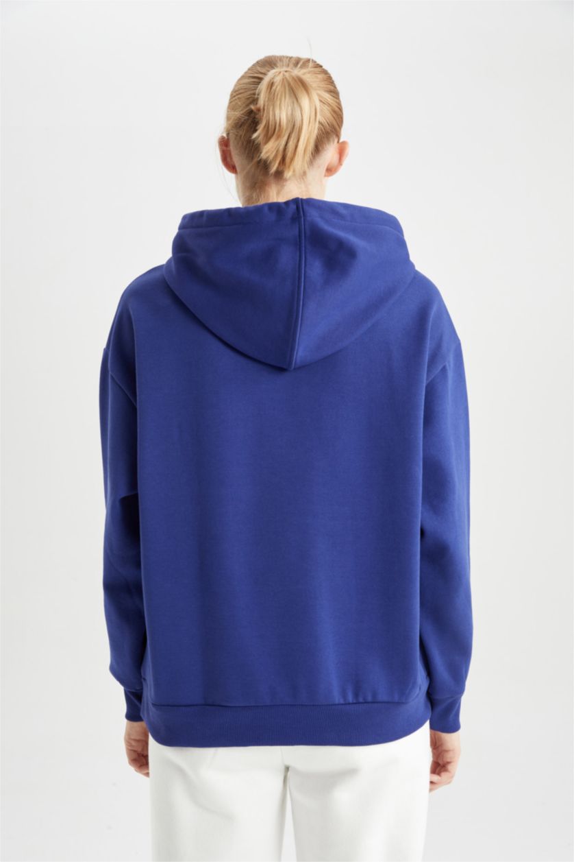 نساء أزرق فاقع سويت شيرت اوفر سايز بكابيشون من NBA