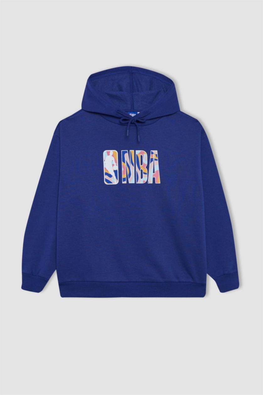 نساء أزرق فاقع سويت شيرت اوفر سايز بكابيشون من NBA