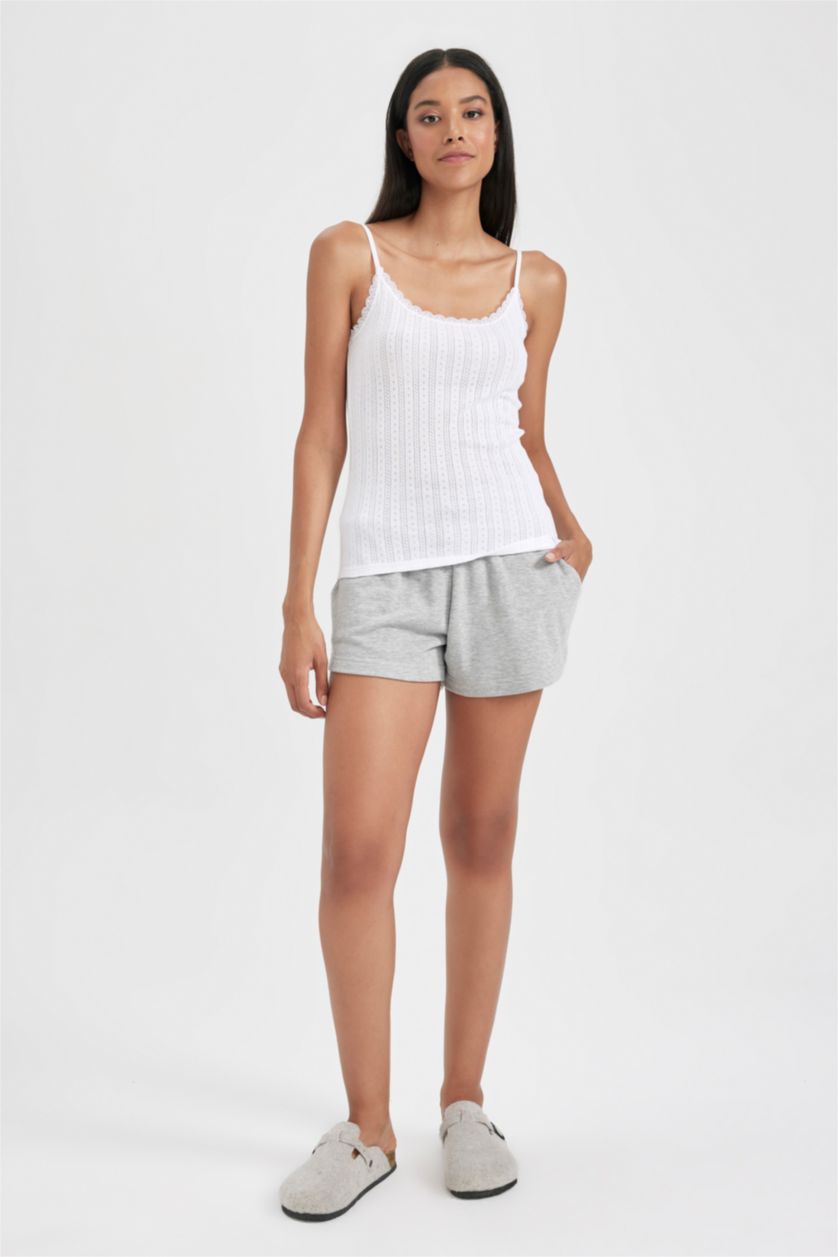 Women White Regular Fit Tank Top