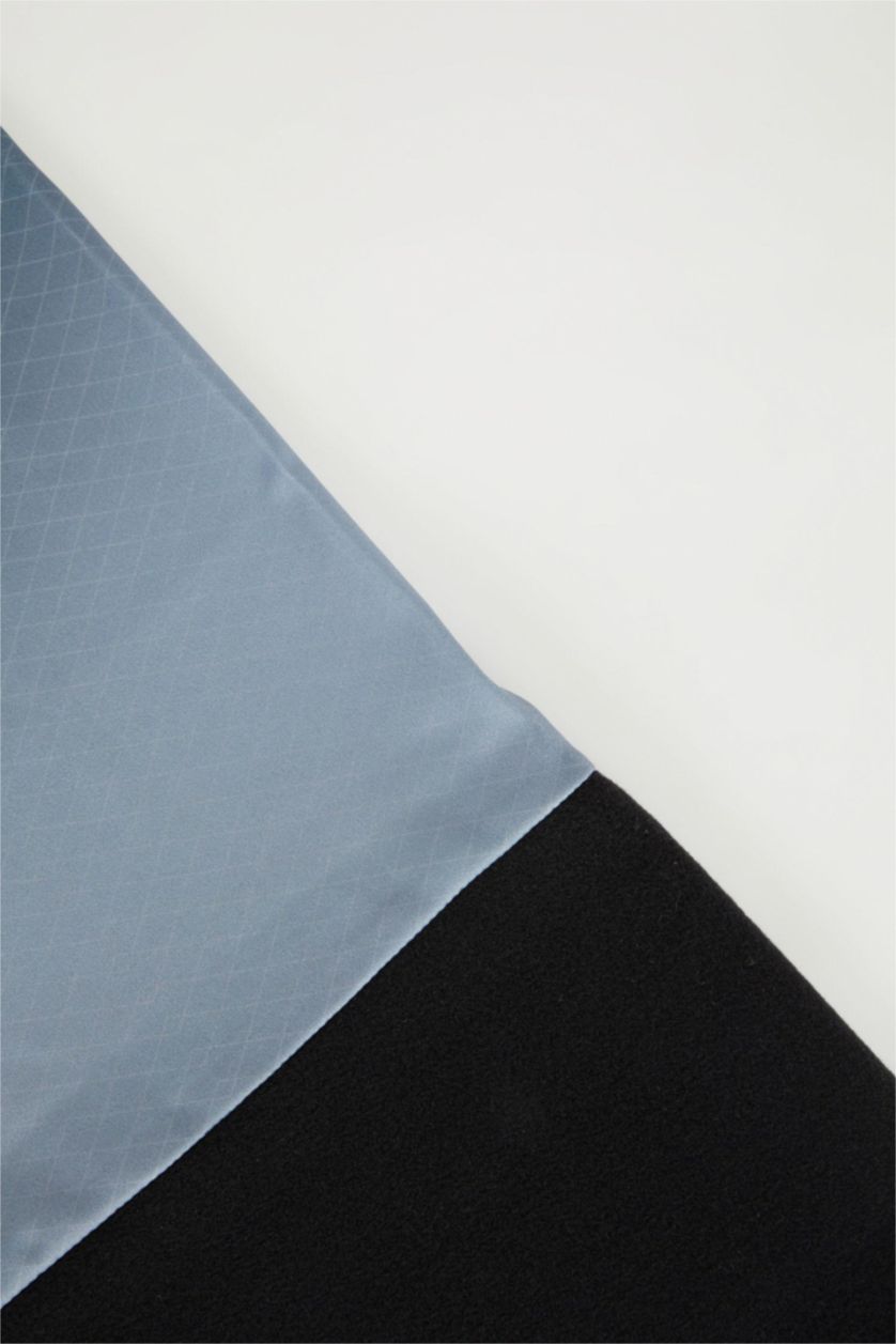 Men Dark Anthracite Man Printed Scarf