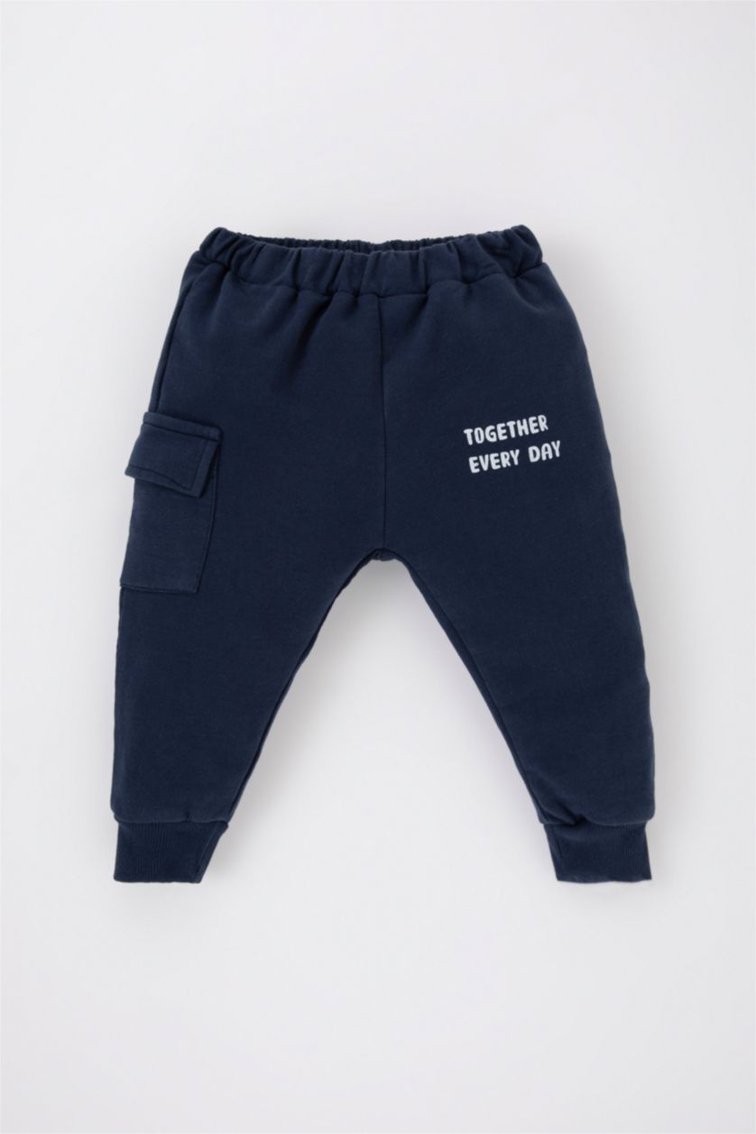 Малыши мальчики Синий Штаны с принтом из тонкой ткани для малышей мальчиков