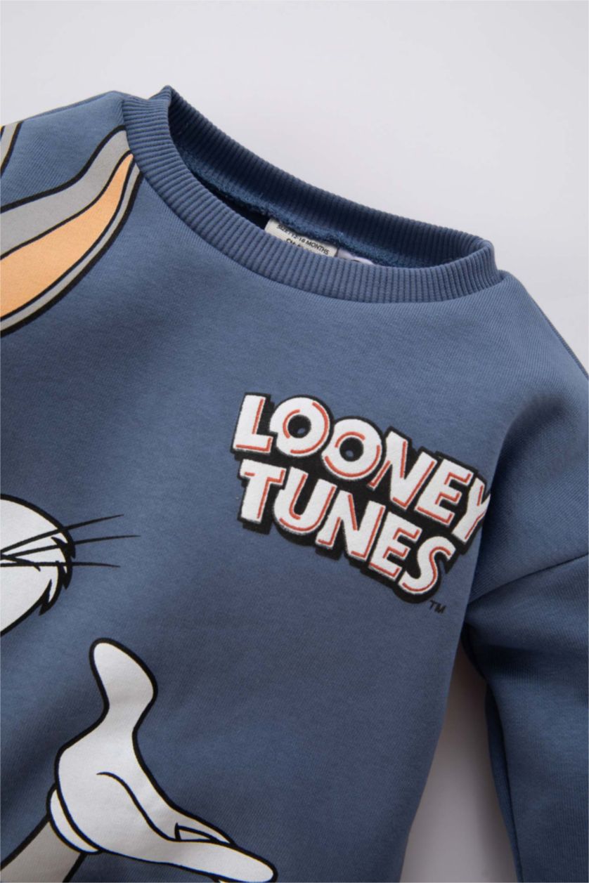 BABY BOY Dark Blue 2 piece Regular Fit Crew Neck Looney Tunes Licensed Set