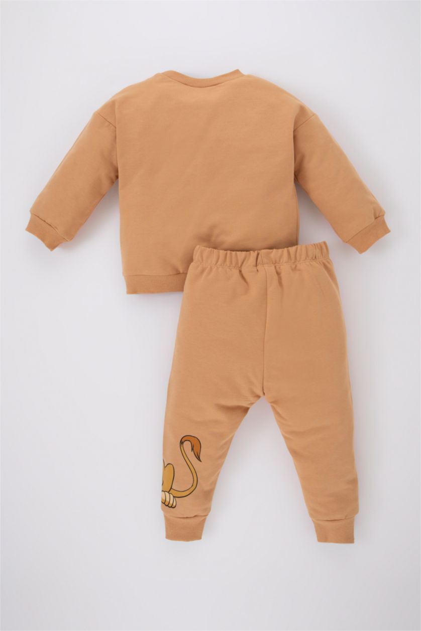 BABY BOY Camel 2 piece Regular Fit Crew Neck Lion King Licensed Set