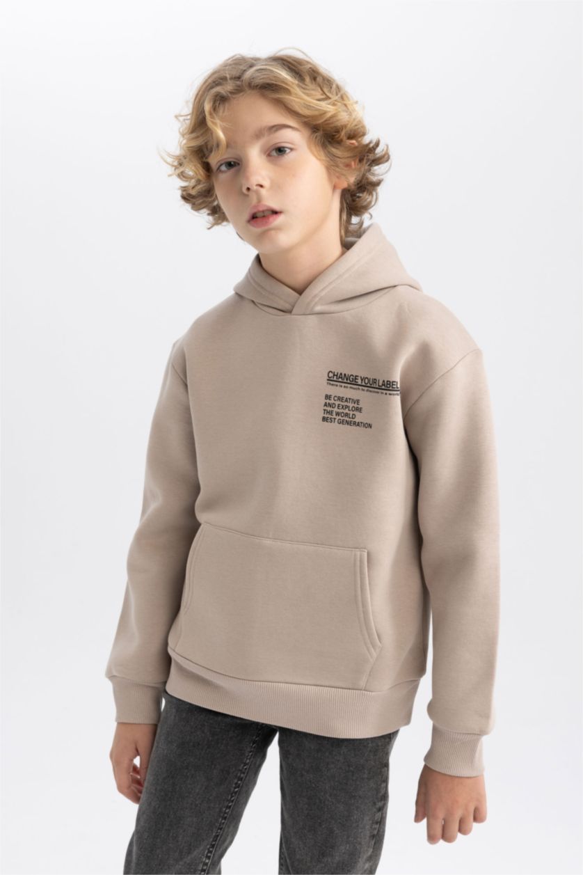 أولاد بيج سويت شيرت ولادي قصة عادية قماش سميك