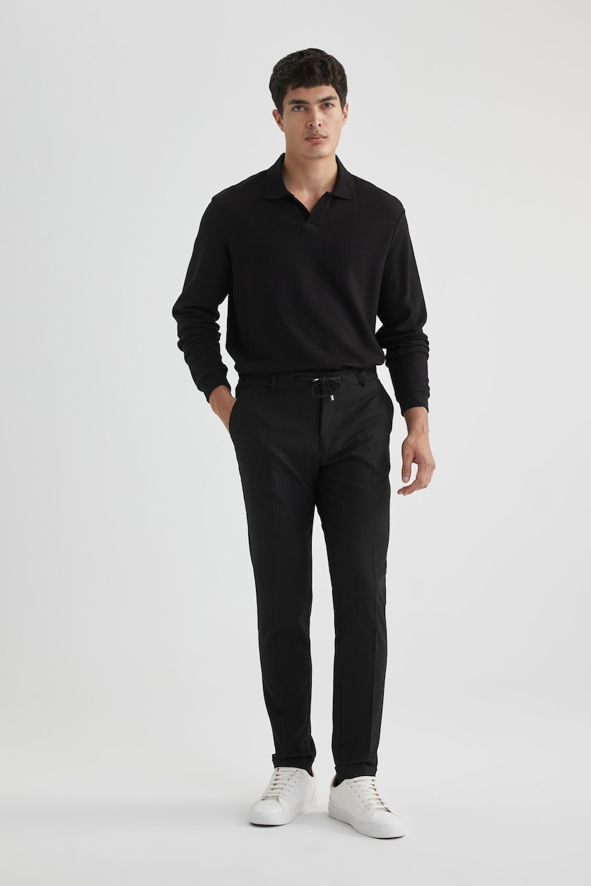 رجال أسود Regular Fit Sweatshirt