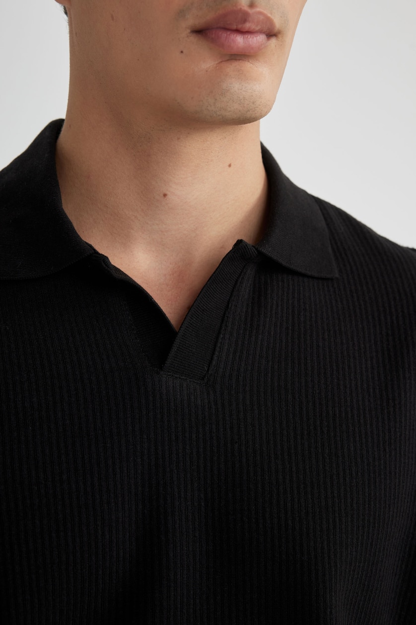 رجال أسود Regular Fit Sweatshirt